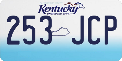 KY license plate 253JCP