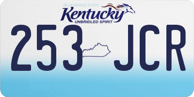 KY license plate 253JCR