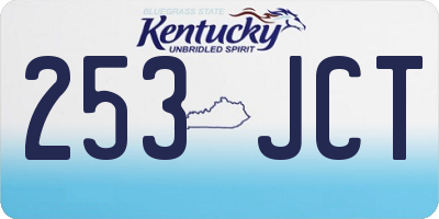KY license plate 253JCT