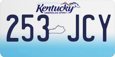KY license plate 253JCY