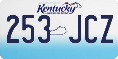 KY license plate 253JCZ