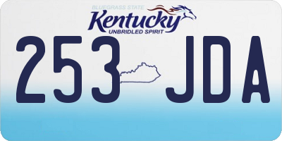 KY license plate 253JDA