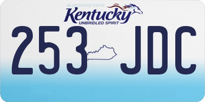 KY license plate 253JDC