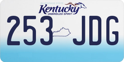 KY license plate 253JDG