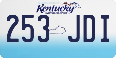 KY license plate 253JDI