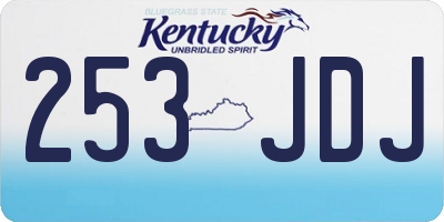 KY license plate 253JDJ