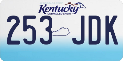 KY license plate 253JDK