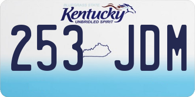 KY license plate 253JDM