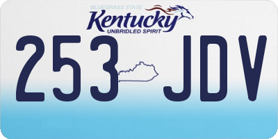 KY license plate 253JDV