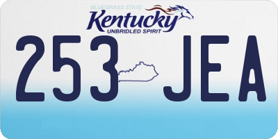 KY license plate 253JEA