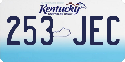 KY license plate 253JEC