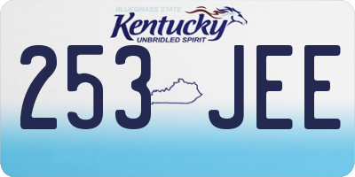 KY license plate 253JEE