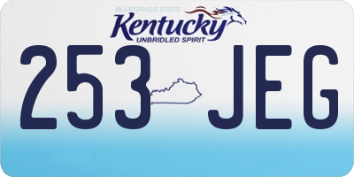KY license plate 253JEG