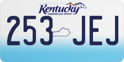 KY license plate 253JEJ