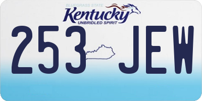 KY license plate 253JEW