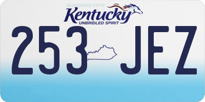 KY license plate 253JEZ