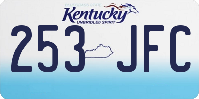 KY license plate 253JFC