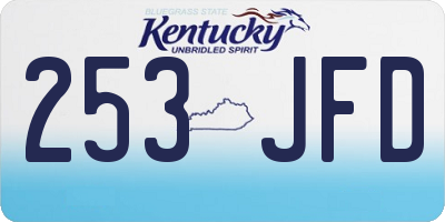 KY license plate 253JFD