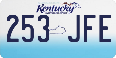 KY license plate 253JFE