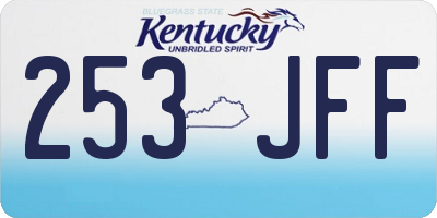 KY license plate 253JFF
