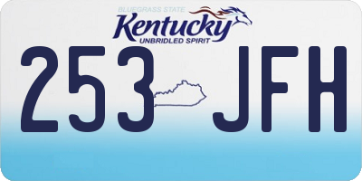 KY license plate 253JFH
