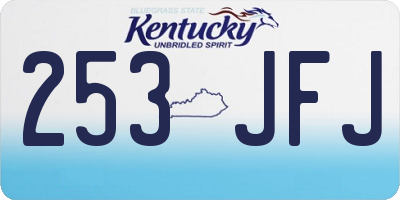 KY license plate 253JFJ