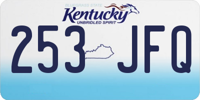 KY license plate 253JFQ