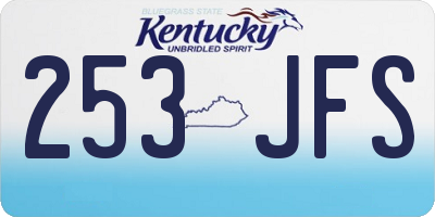 KY license plate 253JFS