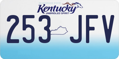 KY license plate 253JFV