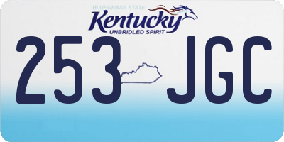 KY license plate 253JGC