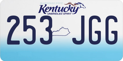 KY license plate 253JGG