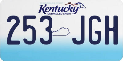KY license plate 253JGH