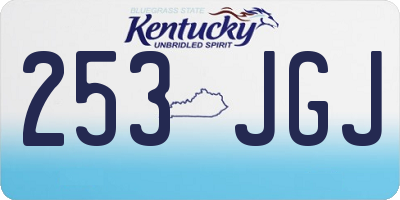 KY license plate 253JGJ