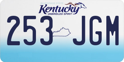 KY license plate 253JGM
