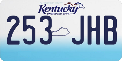 KY license plate 253JHB