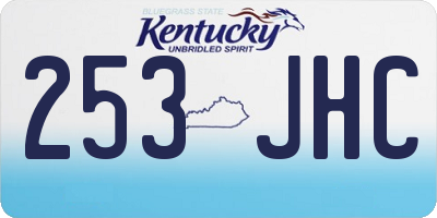 KY license plate 253JHC