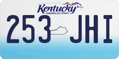 KY license plate 253JHI