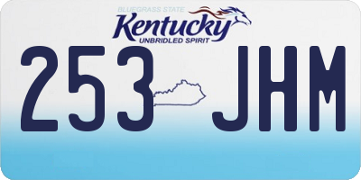 KY license plate 253JHM
