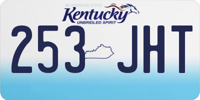 KY license plate 253JHT