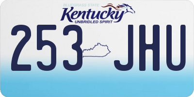 KY license plate 253JHU