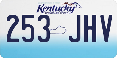 KY license plate 253JHV