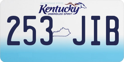 KY license plate 253JIB