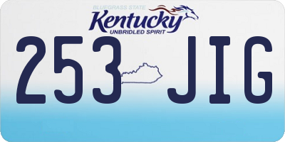 KY license plate 253JIG