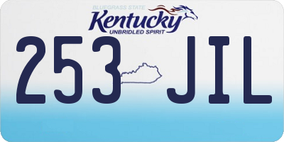 KY license plate 253JIL