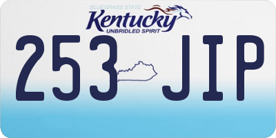 KY license plate 253JIP