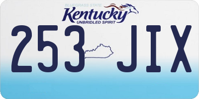 KY license plate 253JIX