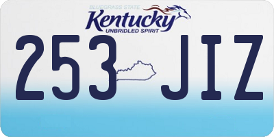 KY license plate 253JIZ