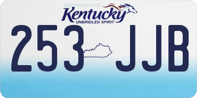 KY license plate 253JJB