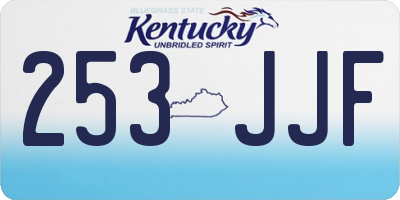 KY license plate 253JJF