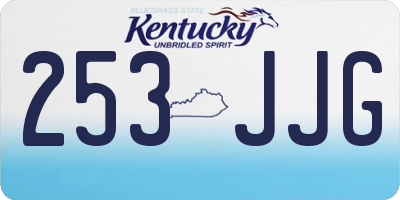 KY license plate 253JJG